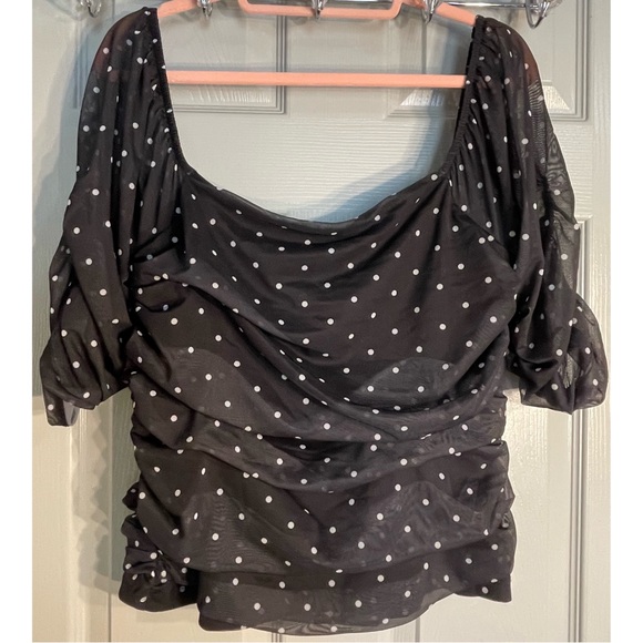 Anthropologie Shirred Mesh Top NWT Size XL - Picture 10 of 16